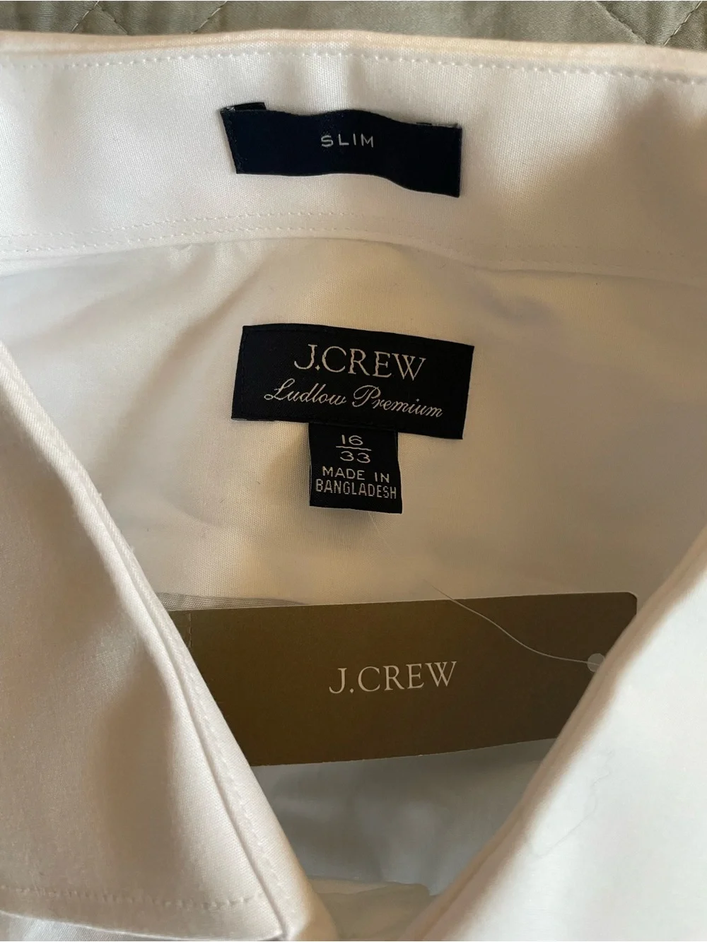 J. CREW Ludlow Premium fine cotton dress shirt in White 16/33 NWT $148 BM493